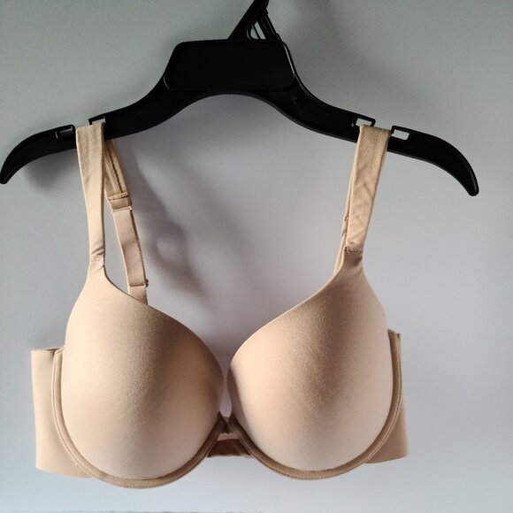 AUDEN BEIGE LIGHT LIFT PLUNGE BRA- SIZE 36 D - Picture 4 of 8